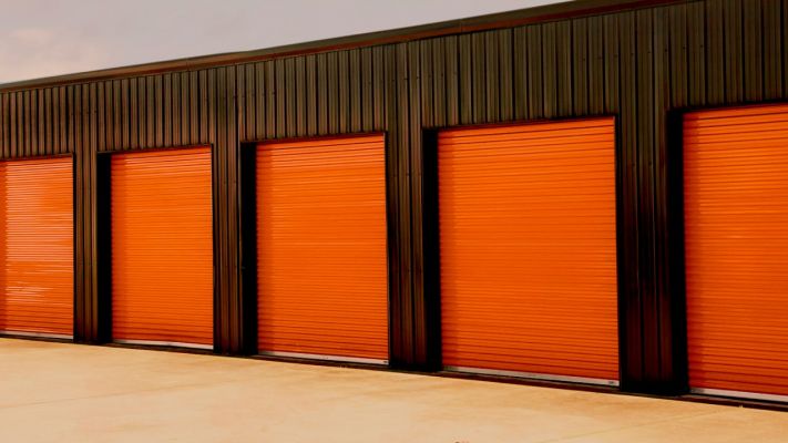 Orange commercial Garage doors